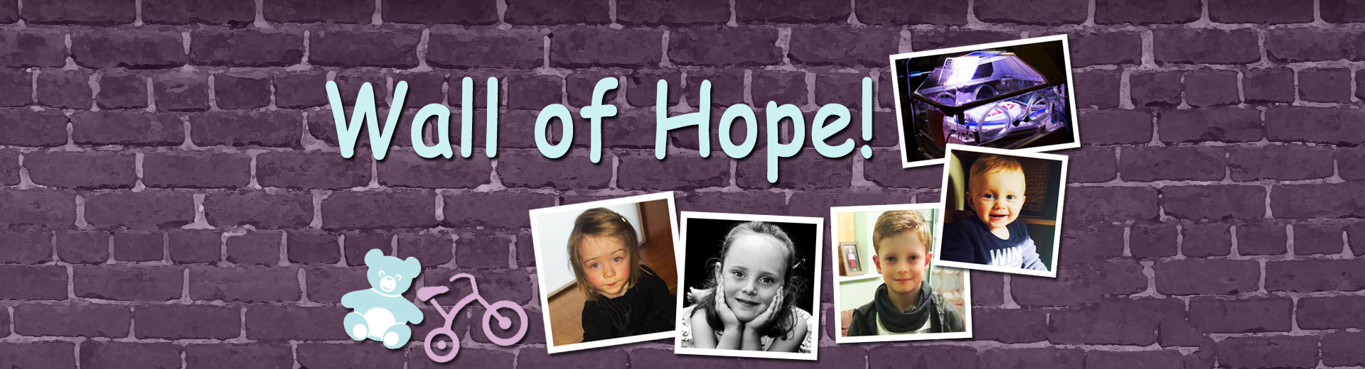 INHA Wall of Hope Head - includes photos of children who were born prematurely